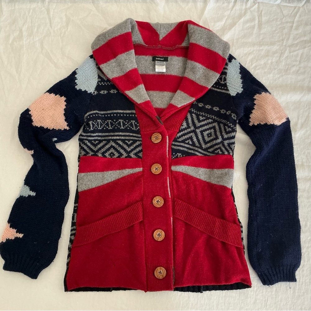 Preloved Brand Shawl Collar Wool Cardigan Sweater